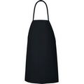 F5 Black Everyday Cover Up Bib Apron w/ No Pockets (33"x29")